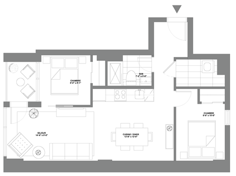 a black and white floor plan of a house